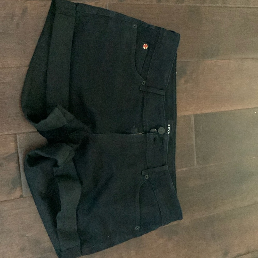 Hudson black denim shorts